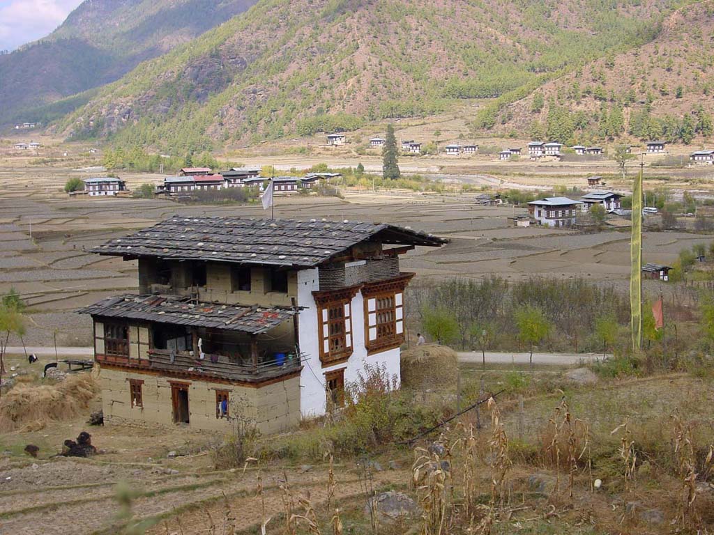 Farms in the Paro Valley